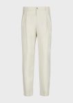 Drawstring trousers in 3D-effect fabric 01